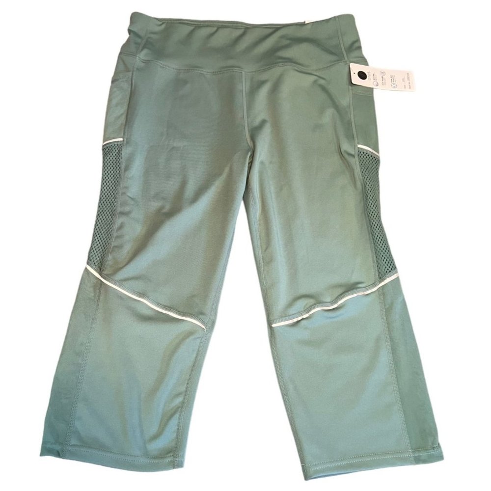 Otos Pants Womens 2XL Green Activewear Capri Athletic